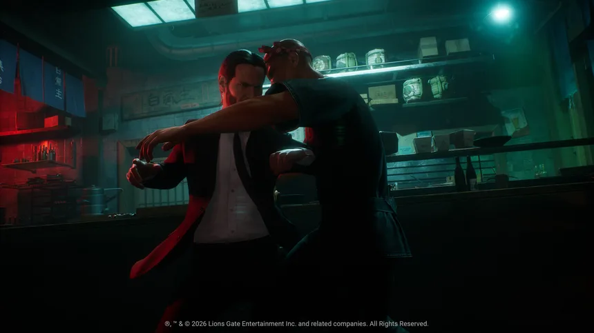 Untitled John Wick Game PS5 trailer screenshot with cinematic combat
