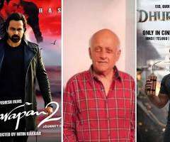 Awarapan 2 2026 movie poster featuring intense male character in rain with cinematic city background